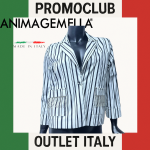 Сако Anima Gemella, черно-бяло,95% памук, 5% еластан, размер L,Италия